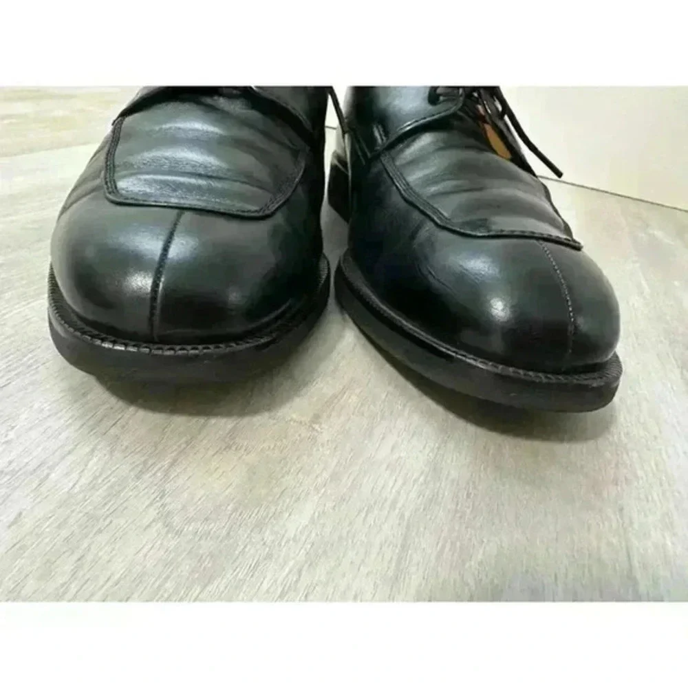 Burberry London Mens Black Leather Cap Toe Derby Dress Shoes Size 6.5